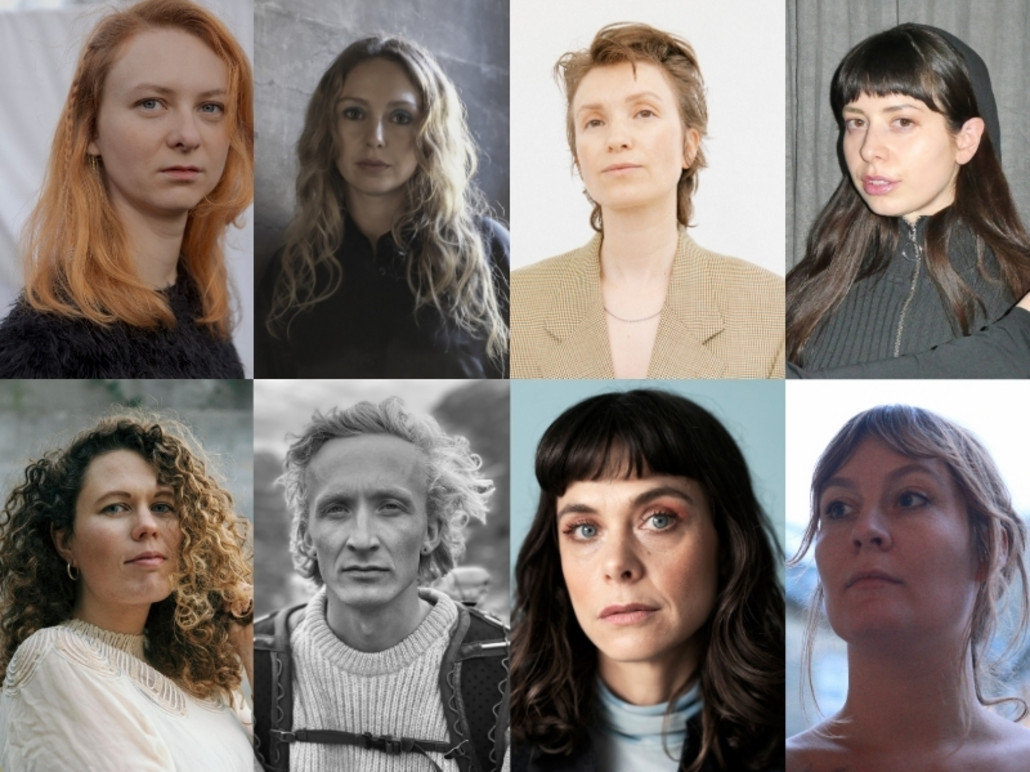 Ingrid Nymo, Fine Gråbøl, Ditte Holm Bro, Sidsel Ana Welden Gajardo, Rakel Haslund-Gjerrild, Andreas Vermehren Holm, Liv Duvå og Anna Rieder. Foto: Anne-Dorthe Søgaard, Eliyah Mesayer, Sofie Amalie Klougart, Sveinung Rudjord Unneland og Julie Holst Nielsen-Man.