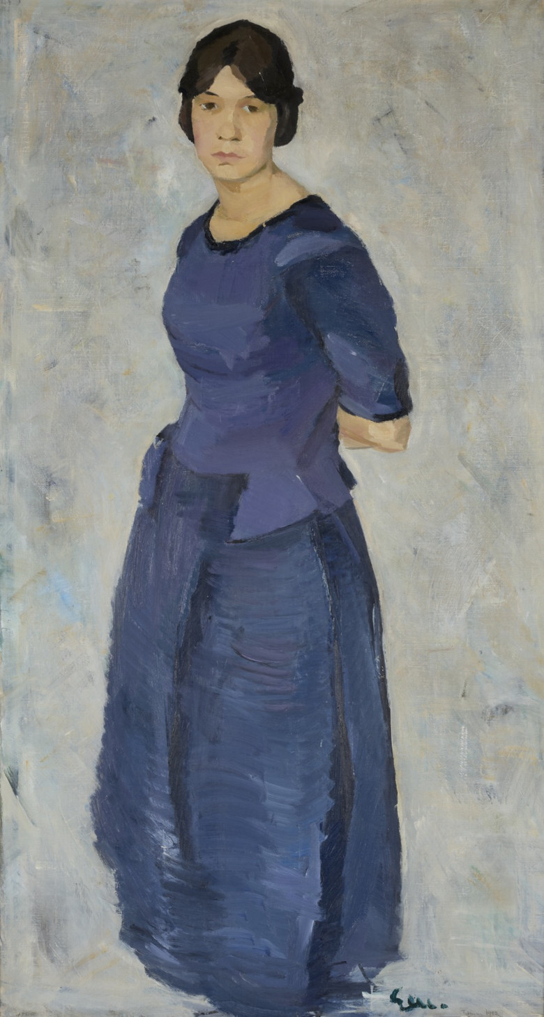 Ernst Mentze har malet Bodil Andreasen (som hun dengang hed) i 1922. Den senere diplomat og aktivist er her kun nybagt student og 18-19 år gammel. 